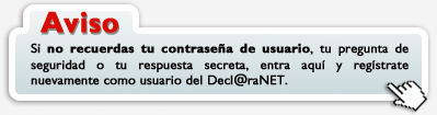 Registrarse nuevamente como usuario del DeclaraNET